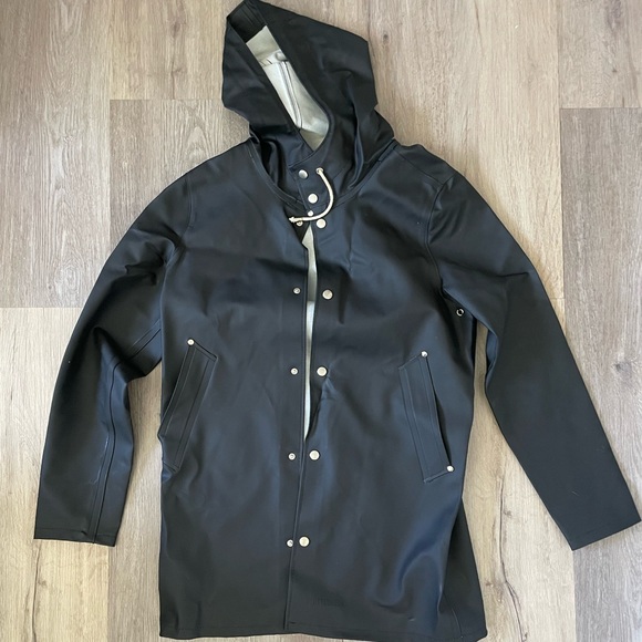 Stutterheim Other - Stutterheim Black Hooded Raincoat Weather-Resistant